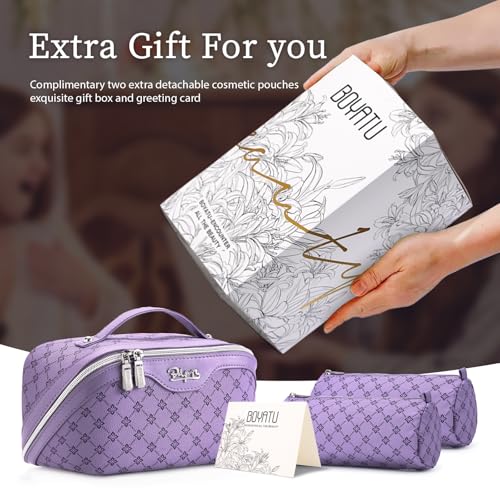 Travel Makeup Bag Cosmetic Bags for Women (A-9-Purple)