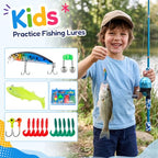 Kids Fishing Pole (Blue-Left Handed / 4.92 ft)