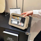 Clear Makeup Bag Organizer (Gold)