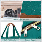 Toiletry Bag for Women (Large / With Jewelry Organizer Compartment / Green)