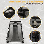 25L Insulated Cooler Backpack Water (Gray)