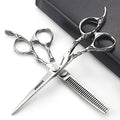 6/7-Inch Professional Hair Scissors Haircut Rose Pattern (7-inch -2pc) (7-inch -2pc)
