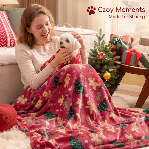 Christmas Fleece Blanket Twin (Christmas Gingerbread / Twin(66" X 90"))