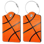 2 Pcs Basketball Luggage Tags for Suitcase (Basketball)