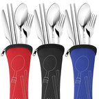 6 Pack Reusable Flatware Sets Knife (6Pack-24PCS)