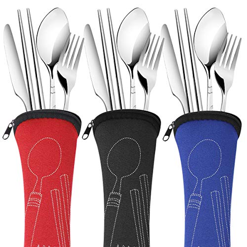 6 Pack Reusable Flatware Sets Knife (6Pack-24PCS)