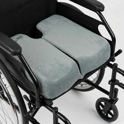 Premium Foldable Wheelchair Cushion (Grey / Wheelchair)
