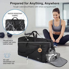 Travel Duffle Bag for Women & Men. Duffel Bag for Traveling & Camping (80L / All Black)