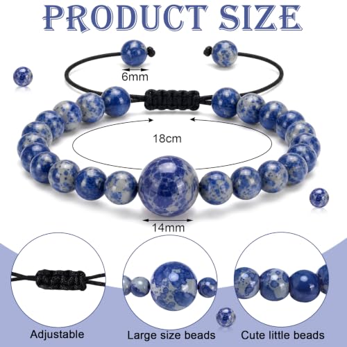 6 Pcs Motion Sickness Bracelets Cruise Essentials (Natural Colors)