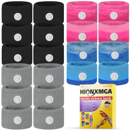 10 Pairs Motion Sickness Bands (10 Pairs-set 01 Multi Color / 10 Pairs)