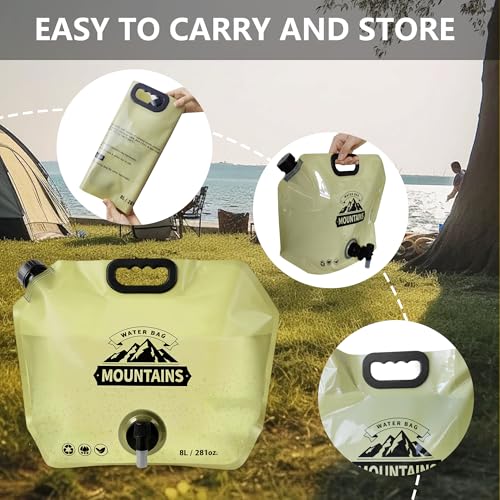 Camping Water Container (Beige & Green)