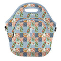 LunchTote Zippered Bag Insulated Neoprene Caddy (Garden Quilt / X-Large 6.5 Quart Lunch Tote)