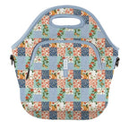 LunchTote Zippered Bag Insulated Neoprene Caddy (Garden Quilt / X-Large 6.5 Quart Lunch Tote)