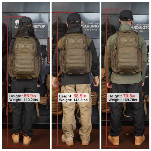 40L Tactical Backpack for Men (Black)