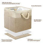 13" x 13" Large Fabric Storage Cubes (Beige / 13" Cube - 13" x 13" x 12.5")