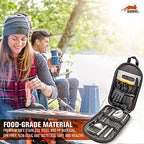 Grilling and Camping Cooking Utensils Set for The Outdoors BBQ (Black Lite)