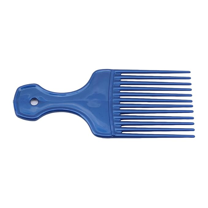 Blue Salon-Style Hair Pick and Barber Comb, Pick Comb for Curly Hair and Parting Care for Thick Quality Barber Supplies, Styling Tools and Appliances, Hair Combs