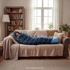 Cold Weather Sleeping Bags for Adults (Navy-5.3lb)