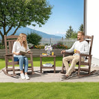 Outdoor Rocking Chair Set of 4 (Brown / 4 Packs)