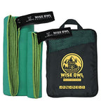 Microfiber Camping Towel (Dark Green / X-Large (30x60) + Washcloth (12x24))