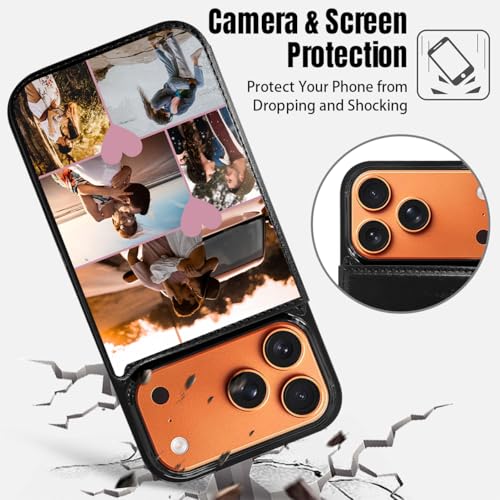 Custom Wallet Phone Case for iPhone 18 Pro Max with Photo (Black-E3 / iPhone 18 Pro Max)