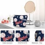 Baseball Makeup Organizer Bag Cosmetic Bag For Men Women (9 x 7.1 inch / Baseball)