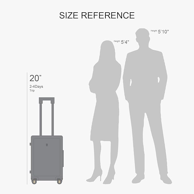 LEVEL8 Carry on Suitcase for Women Men, Carry-on Luggage Airline Approved - Image 9