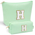 Initial Makeup Bag for Women (Green / H)