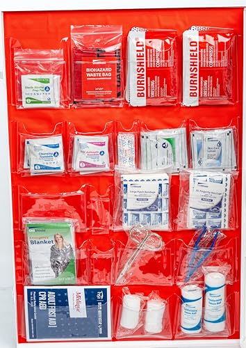 4 Shelf Restaurant Metal 1st Aid Cabinet Class B (4 Shelf Cabinet / Class B with tablets | With Cabinet)