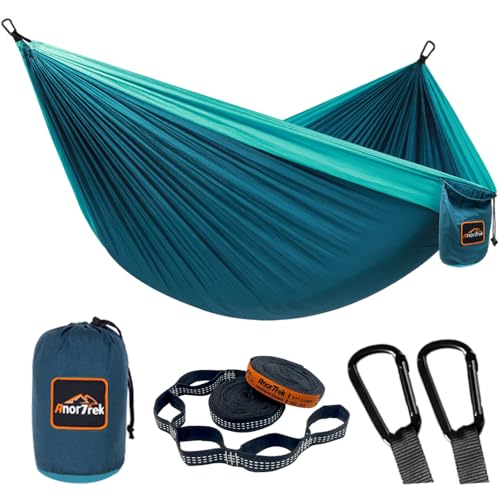 Camping Hammock (Blue&dark Blue / Single 110''L x 55''W)