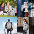 High School & College Backpack for Students (Dh56-gray / 17.3 Inch)