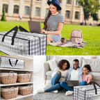 Clear Moving Bags Heavy Duty Extra Large with Strong Zipper Handles (Clear / 8 Pack)