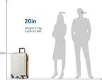 KYME Suitcase Hardshell With Double Spinner Wheels, PC+ABS TSA Lock Travel - Image 8
