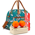 Insulated Lunch Bag With Shoulder Strap for Women (Feather)