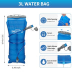Hiking Hydration Backpack with 2L (Red-3L Water Bladder)
