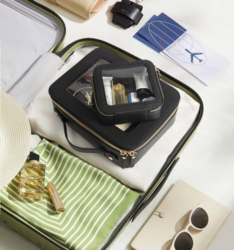 Clear Makeup Bags (0-Large-Black)