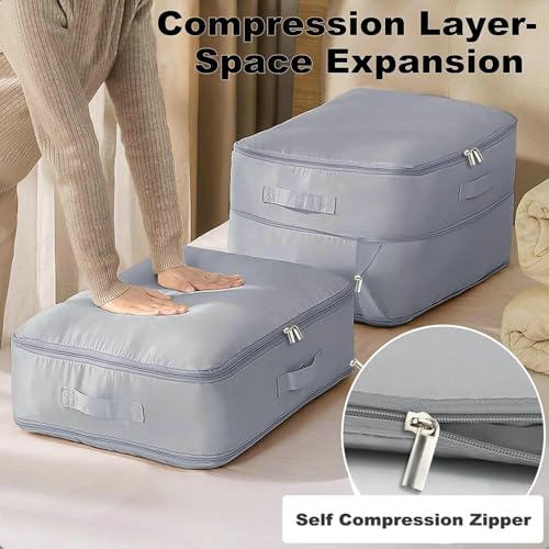 Comforter Storage Bag (Gray, Large, 1PC)