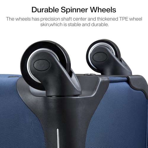 2 Piece Softside Expandable Luggage Sets with Spinner Wheels (Blue / 2 Pc Set(20/28))