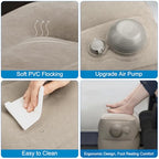 1 Pack Inflatable Travel Foot Pillow (1pack Grey)