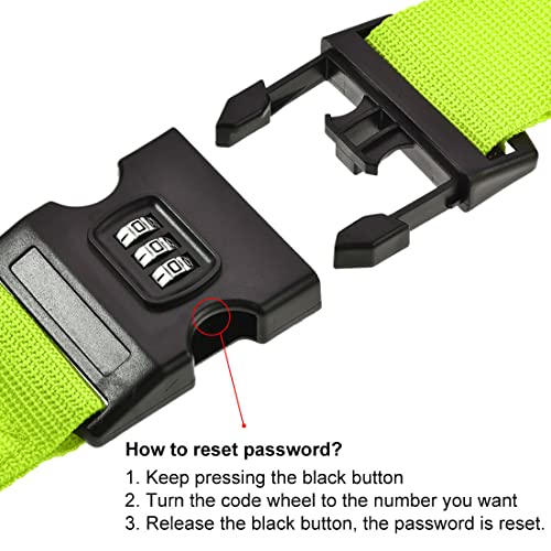 Luggage Straps Suitcase Belts with Buckle (Light Green)