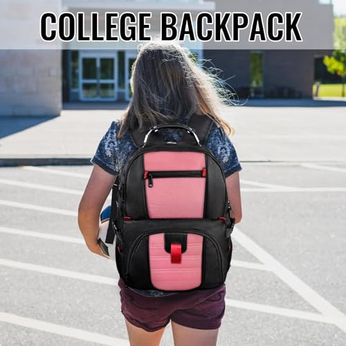 Large Laptop Backpack for Women (17 Inch / Pink)