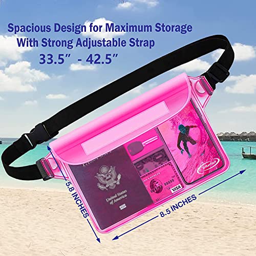 Waterproof Sling Shoulder Bag for Women Men (Black + Pink)