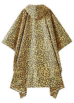 Hooded Rain Poncho for Adults (Leopard)