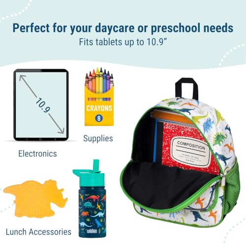 12 Inch Preschool Backpack for Kids (12.5 x 10 x 4.5 in / Dinosaur Adventures)