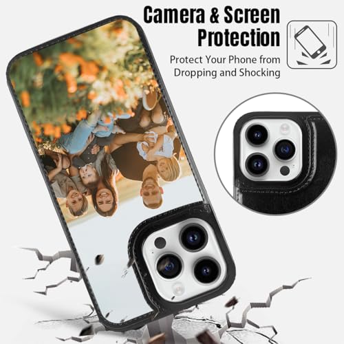 Custom Wallet Phone Case for iPhone 14 Pro Max with Photo (Black-A / iPhone 14 Pro Max)