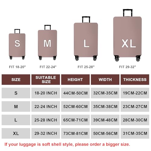 Travel Luggage Cover Suitcase Cover Protector Skins 18 (Khaki / M (for 22--24 inch luggage))