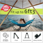 Heavy Duty Couple Hammock with Steel Stand (Blue)