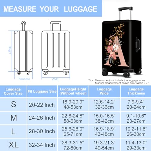 Letter A Luggage Cover Washable Suitcase Protector Anti (Letter A / L(28-30inch suitcase))