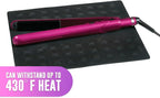 Colortrak Heat-Resistant Styling Station Mat, Silicone Mat Prevents Work Surfaces from Heat Damage of Styling Tools, Prevent Tool from Falling or Slipping, Black, 9 x 11 inches