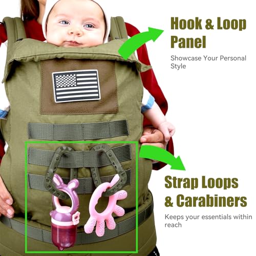 Baby Carrier Lumbar Support Infant Carrier (Green)